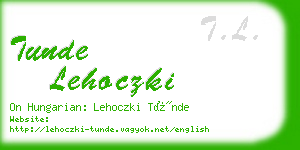 tunde lehoczki business card